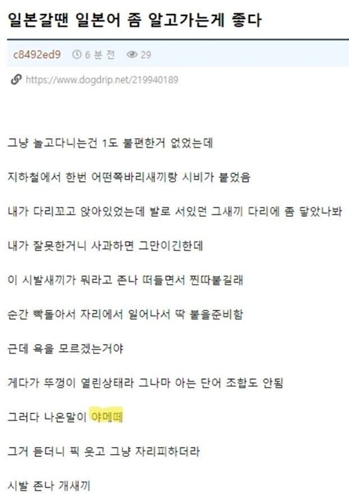 이젠 씨발도 다 알아들어