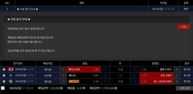 벳보이 먹튀사이트 확정